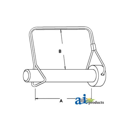 Pin, 1/4 X 2-1/4, Round Lock (5 Pk) 6 X4 X2